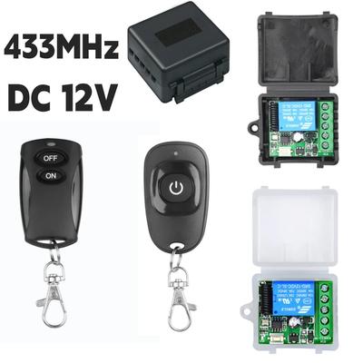 433Mhz Smart Switch Universal Gate Remote DC 12V 10A Relay Receiver Module RF Transmitter DIY for Garage Door LED Lighting