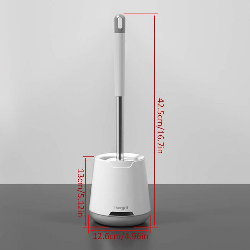 Toilet Bowl Brush And Holder Bathroom Toilet Brush Toilet Cleaning Brush With TPR Bristles Deep Cleaning Toilet Cleaning Brush