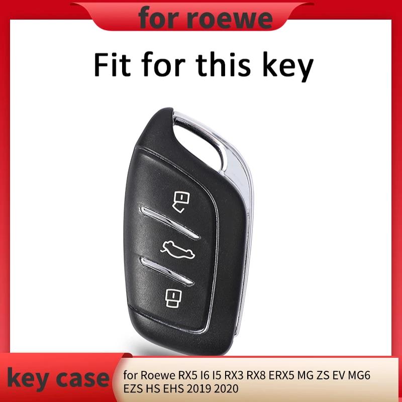 Soporte Fob de carcasa de TPU para Roewe RX5 I6 I5 RX3 RX8 ERX5 MG ZS EV MG6 EZS HS EHS 2019 2020, funda de llave de control remoto para coche, accesorios de cubierta