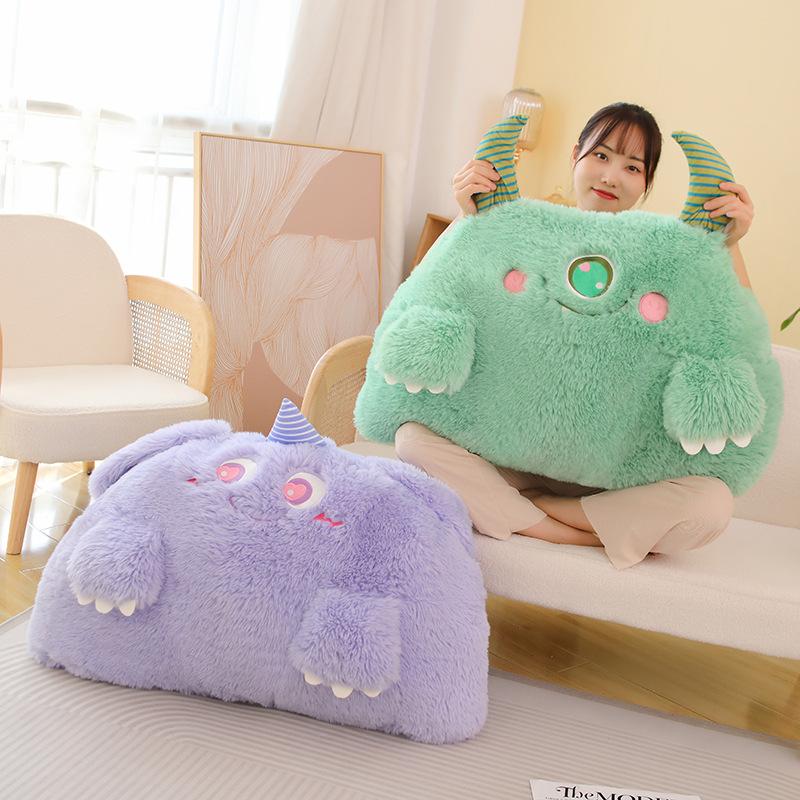 Little Monster Bedside Cushion Soft Bag Cute Children'S Bed Double Large Backrest Tatami Triangle Bed
