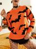 Women's Halloween Jacquard Sweater, Long Sleeve Knitted Top for Autumn/Winter