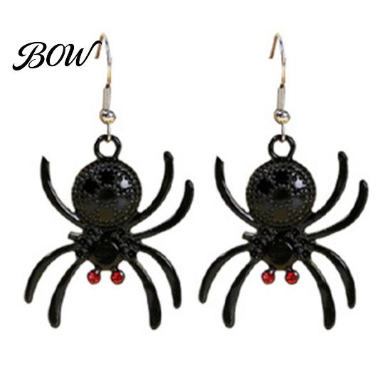 Stylish Gothic Jewelry for Parties 1 Pair Halloween Earrings Women, Skeleton Spider Pumpkin Statement Ghost Bat Dangle Earrings, Accessories Detailed