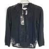 Les Copains BLACK P13 001207 Lace Cardigan Ensemble Tops 40 blackUsed