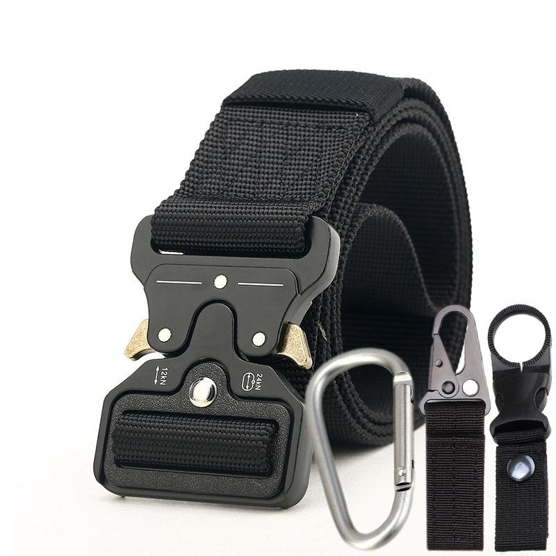 4.5cm Men's Nylon Tactical Belt for Outdoor Sports and Military Training, Customizable Logo