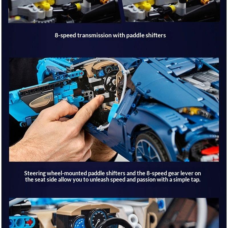 Bugatti Veyron 42083 Remote Control Mechanical Group Sports Car Adult Difficult Assembly Building Block Toy