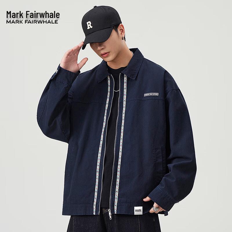 Mark Fairwhale Men's American Retro Minimalist Casual Lapel Workwear Jacket