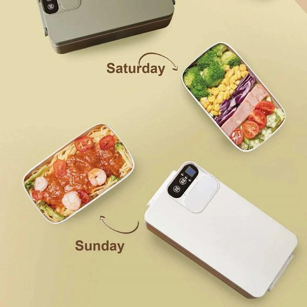 Large Capacity Food Heating Container Detachable Inner Liner Portable Insulated Lunchbox  Car