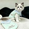 Cat Vest College Style Cute Macaron Collar Striped Lightweight Anti-Shedding Ragdoll Golden Shaded Cats