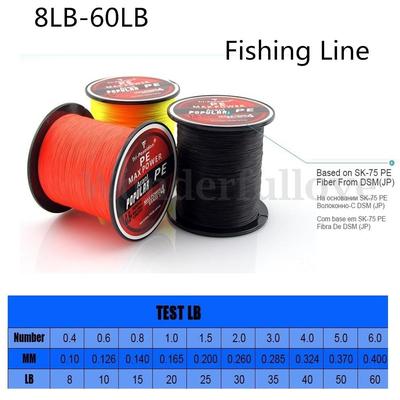 Super Strong 300M Tri-Poseidon Series Multifilament PE Spectra Braid Fishing Line 4 Stands 8