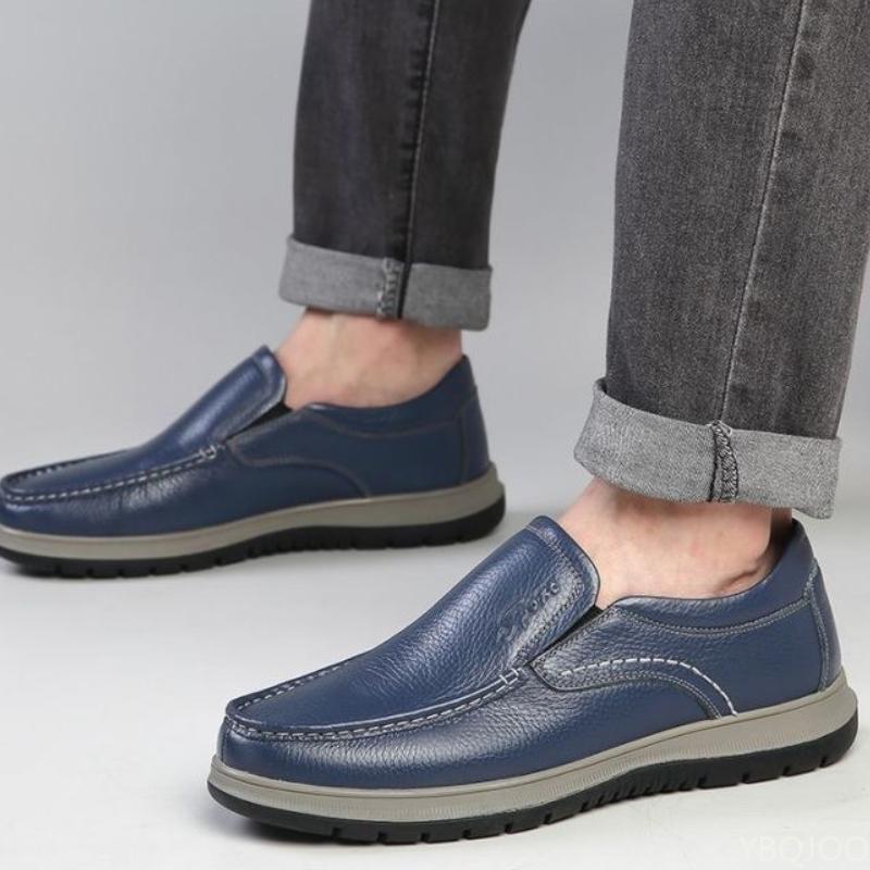 2026 Spring and Autumn Fashion New Casual Comfortable Flat Flat Men's Shoes Simple and Versatile Set Mouth Men's Shoes