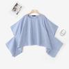 ZANZEA Womens Summer Casual Round Neck Dolman Sleeve Loose Stripe Blouse