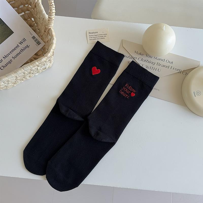 Gray Socks, Women'S Mid-Leg Socks, Summer Trendy Cotton Socks, Ballet Style, With German Training Shoes, Loose Mouth Piles Of Socks
