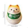 Ceramic Lucky Dog Shiba Inu Figurine Tumbler Doll 1.4x1.4x1.5inch Desktop Ornament