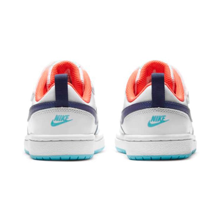 Nike Court Borough 2 Support Low top Kids' Skateboarding Shoes White Blue Orange Children Aged 3 7 Years Old BQ5451-112