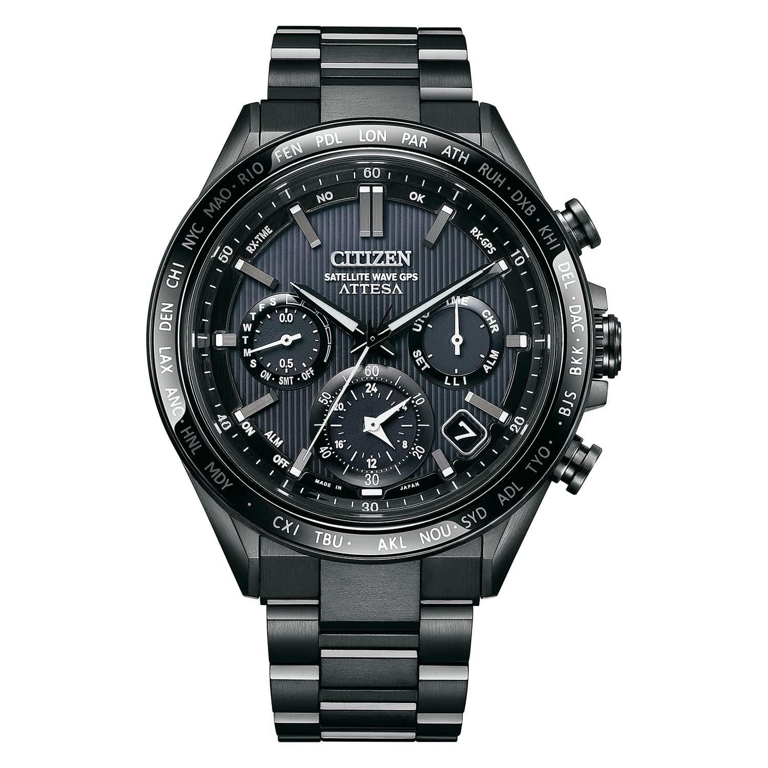 

ATTESA GPS Satellite Radio Watche Sapphire Bezel Waterproof Black [Citizen] Eco-Drive CC4055-65E для чоловіків