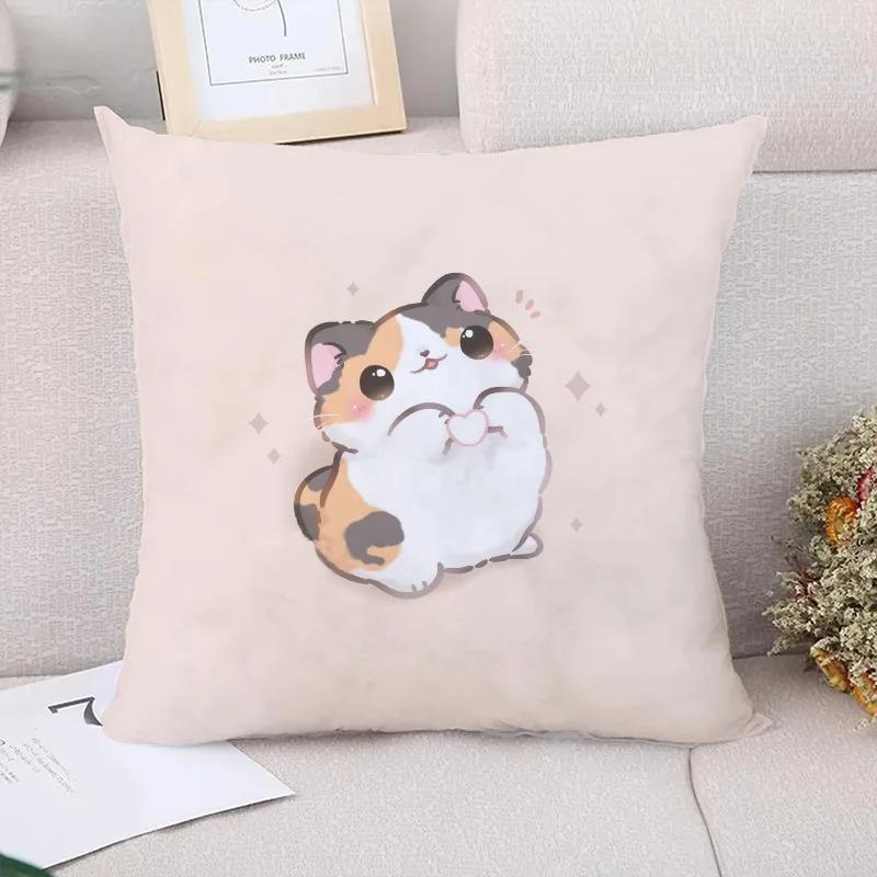 Cute Cat Decorative Pillowcase Living Room Office Home Pillowcase Car Ornaments