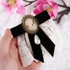 Delicate Gifts Velvet Queen Party Lady Women Cameo Girls Brooch Elegant Lace Brooch Pearl