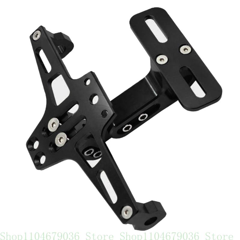 Aluminum Motorbike Number Plate Motorcycle Rear License Plate Frame Holder Frame Adjustable License Plate Bracket чёрный