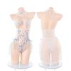 Domila's New Breasts Open Crotch Temptation Embroidered Flower Wedding Onesie Set Sexy Underwear Sexy Bare Buttocks Free of Charge