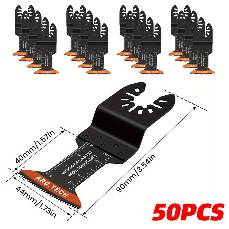 

50 PCS Oscillating Saw Blades for Wood Hard Material Metal Multi Tool Blades Kit Oscillating Tool Blade for Bosch Dremel Fein