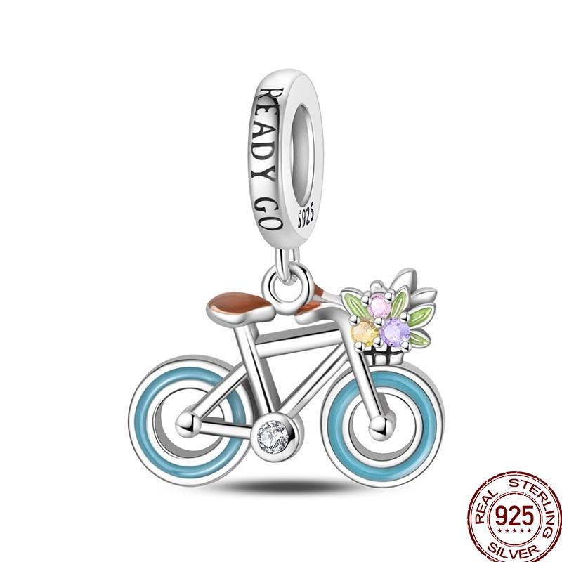 Authentic Stering copper Blue Bow Perfume Heart Charm Dancing shoes Bead Compatible With Authentic 3mm Bracelets Do It Yourself Ideal For Women Fine J