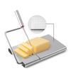 Cheese Slicer Board With Metal Blade Stainless Steel Cheese Cutter With Scale Incisive Cheese Slicer With Wood Handle Knife Fork