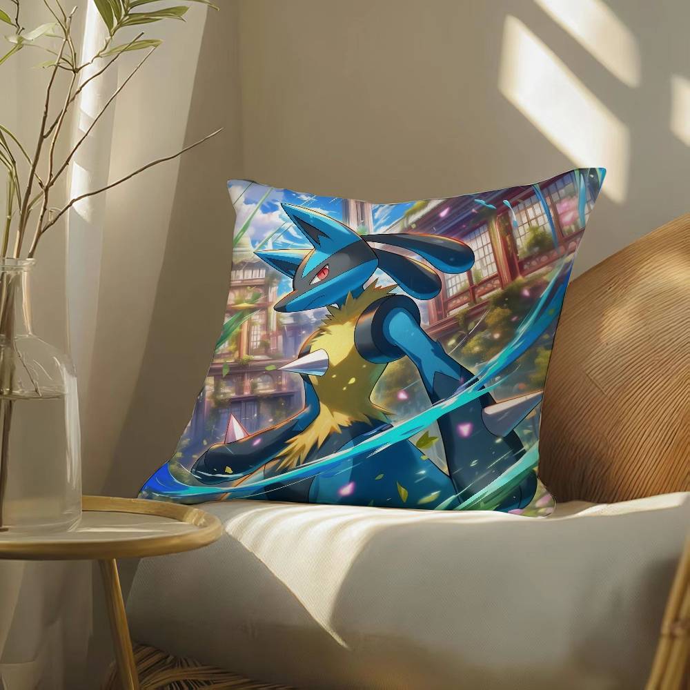Pokemon Ultimate Collection Anime Plush Pillow Cover Soft Short Plush Cushion Cover For Sofa Bedroom Home Decor Gift