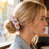 Women Hair Tie Easter Egg Pattern High Elasticity Soft Fabric Hair Rope Bun Ponytail Holder Hair Accessory