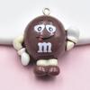 Cartoon Schokoladenbohnen Anhänger Schlüsselanhänger: Bunter Harz-Anhänger für DIY-Schmuck