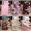 Hülle Für Samsung A15 5G A25 5G Luxus Schmetterlingsblumen Abdeckung Für Samsung A15 / A25 5G Transparent Weiches TPU Schutzhülle