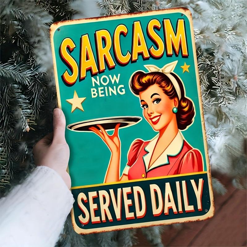 Vintage Style Iron Tin Sign Retro PinUp Sarcasm Art Kitchen Wall Decor Metal Plaque Home Decoration Mothers Day Perfect Gift