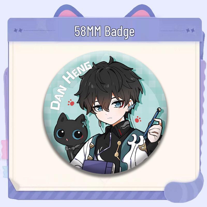 Honkai: Star Rail Cat Series Badges - March 7th, Himeko, Dan Heng Merchandise