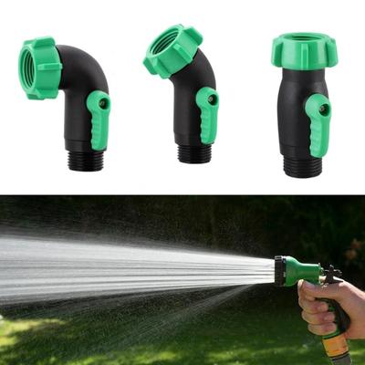 Leak Resistant Ergonomic Garden Hose Shut Off Valves Corrosion Proof Plastic Adapter 2pcs for Campers Ships Outdoor Use