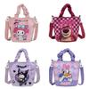 Erdbeere Cartoon Bär Kinder Canvas Umhängetasche Kinder Geldbörse Reißverschluss