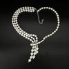 Pearl Multi-Layer Pearl Necklace Lock Bone Chain Elegant Zinc Zinc Alloy Pearl Necklace  Gift