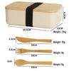 ZISIZ Single Layer Bamboo Lid Lunch Box Set