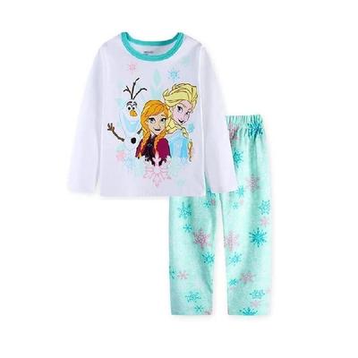 Sunkids Pyjama Manches Longues Tailles et Doux au Toucher Ensemble Enfant, & Pantalon, 90-130cm, Automne/Hiver, 100% Coton, Mignon, Doux, Confortable, (Blanc 1, 90)