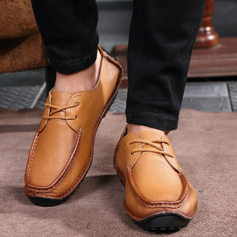 High Quality Men's Leather Shoes Business Attire Men's Shoes Lace Up Versatile Casual Shoes