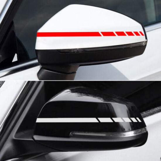 4x Vehicle Car Rear View Side Mirror Sticker Stripe Tape Vinyl Decal Accessories