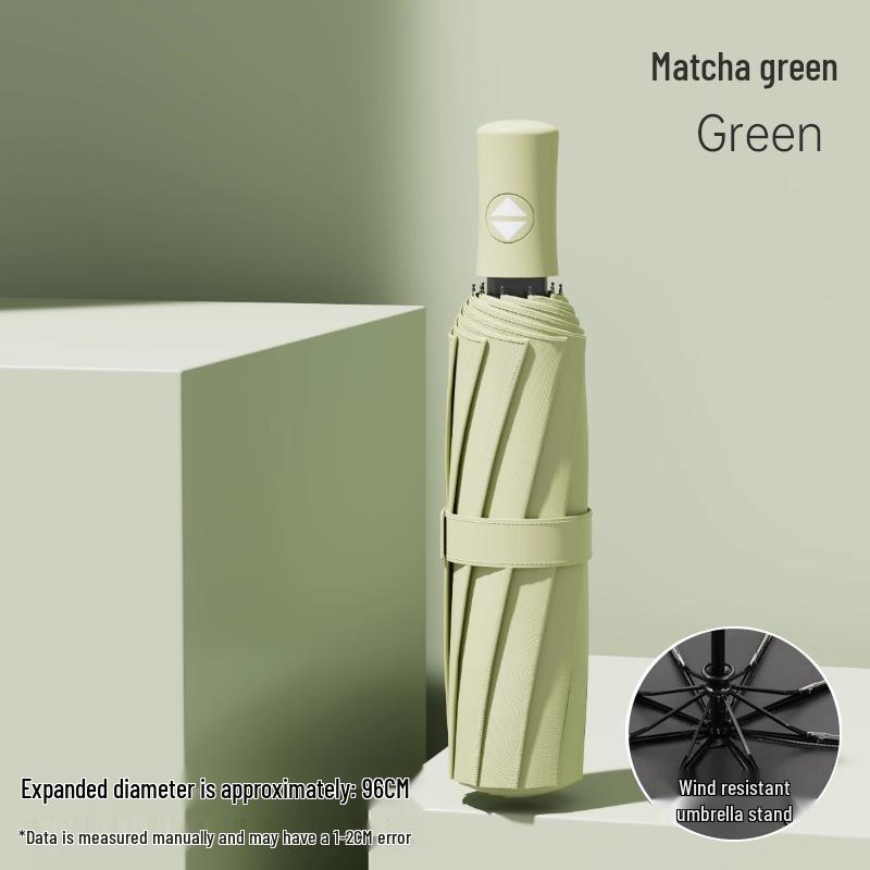Compact Dual-Use Automatic Umbrella for Sun & UV Protection - Unisex, Large, Lightweight, Foldable