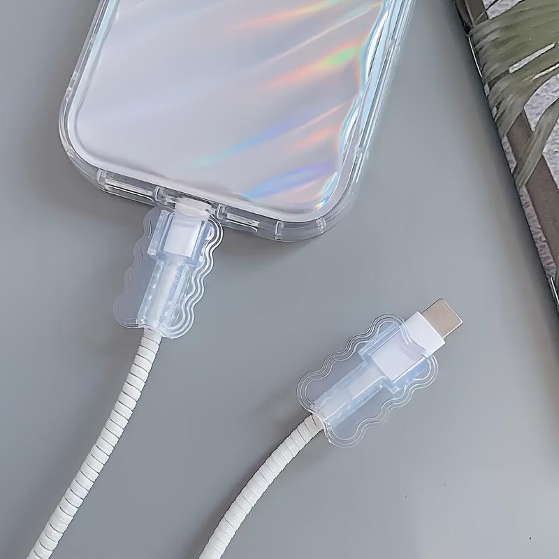 1pc Clear TPU Charging Cable Protector for Apple & Android Flexible, Durable Sleeve To Prevent Breakage & Disconnection Cable Protectors for Chargers
