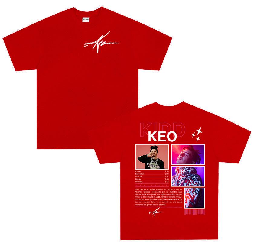 

Rapper KIDD KEO 2025 new Album T Shirts Unisex Hip Hop gothic short sleeve Tshirts Y2K Unisex Retro 100 Cotton Tshirt streetwear S