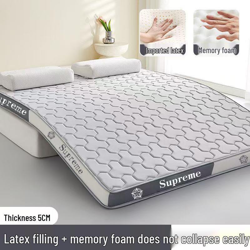 Latex Memory Foam Matratze Weiche Auflage für Studentenwohnheime - Faltbar, Einzelgröße