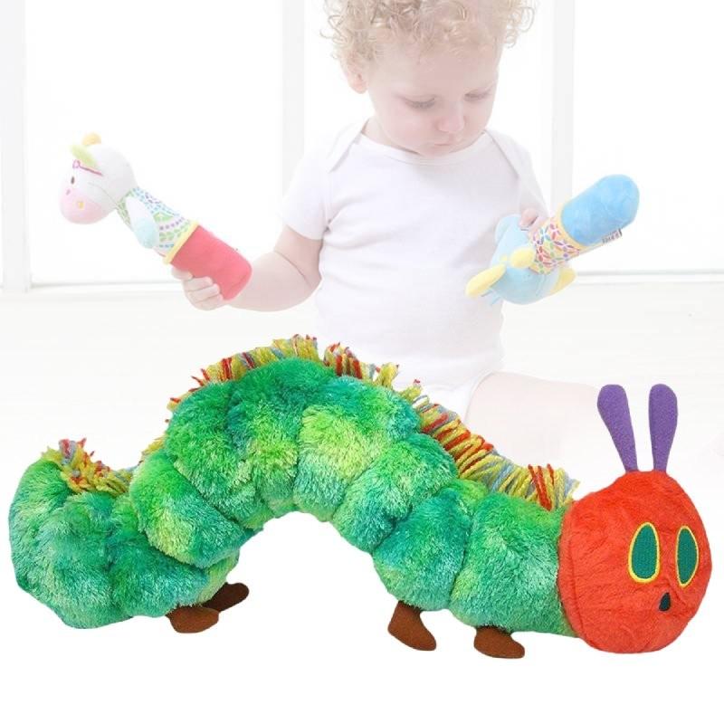 Adorable Colorful Caterpillar Plush Toy For Babies With Soft Neck Pillow For Sleep