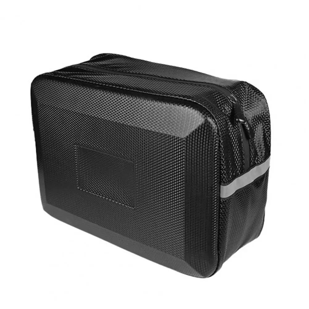Electric Bike Motorcycle Back Seat Bags Rear Seat Saddlebag with Reflective Strips Motorbike Tail Luggage Bag for Helmet Storage