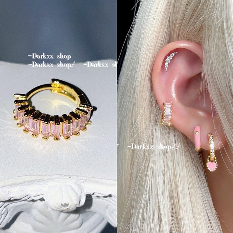 Color Enamel Earrings, High-end Niche Design, Retro Exquisite Temperament, Versatile and Simple Earrings, Stud Earrings, Women's Earrings.
