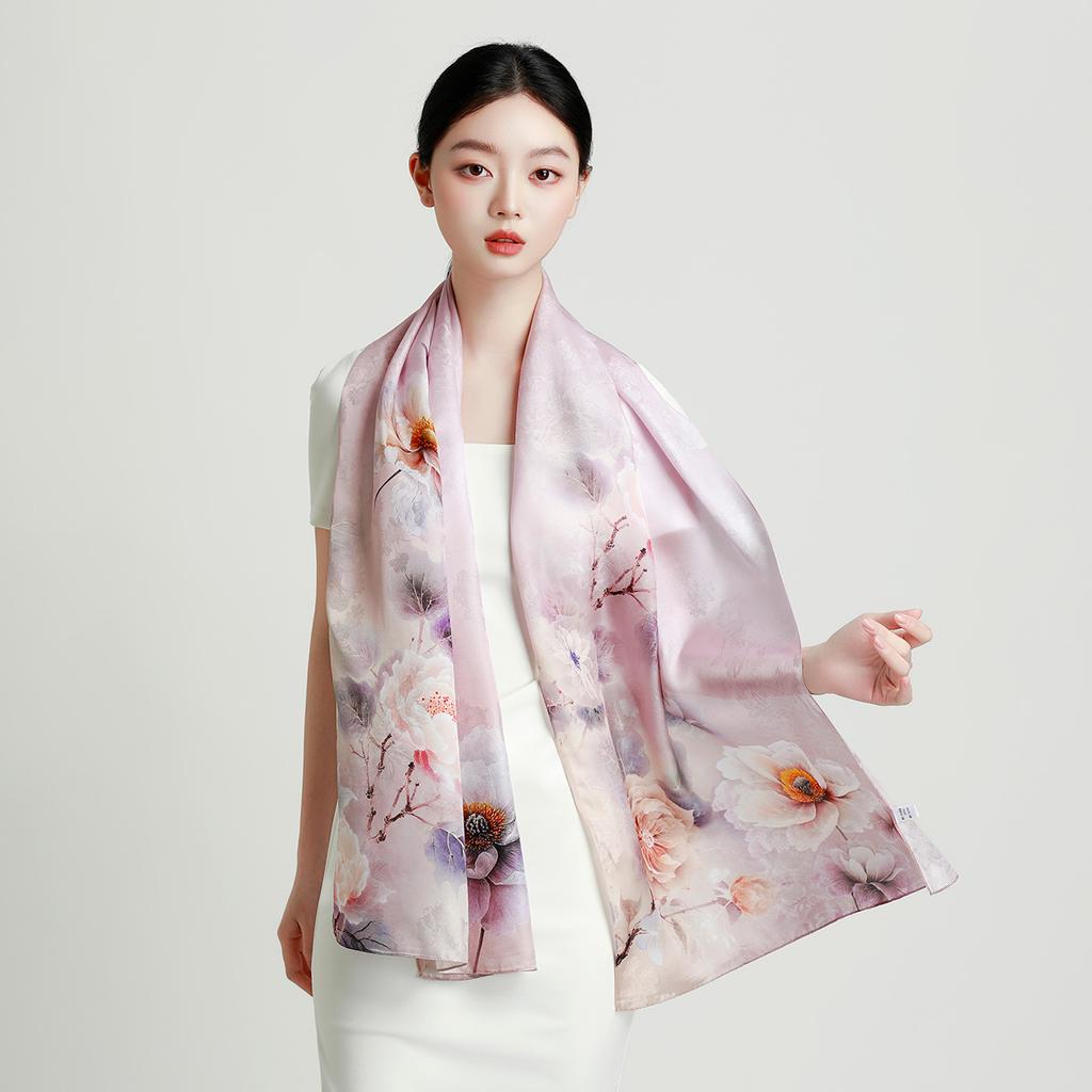 100% Mulberry Silk Scarf for Women