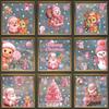 Removable PVC Window Stickers Santa Claus Snowflake Xmas Decal Glass Windows Decor Reindeer Glass Sticker Home Decor