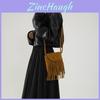 Trendige Vintage Fransen Schultertasche Schicke Crossbody Tasche in Schwarz Braun Kaffee Farben Für Damen