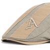 Spring Summer Letter Embroidered Beret Color-Blocking British Cap Middle-Aged Men's Sunscreen Hat Peaked Cap Newsboy Caps Gatsby Painters Hats